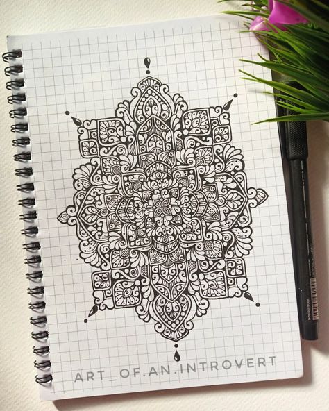 Grid Mandala Art, Square Grid Mandala, Grid Sketch, Geometrical Mandala, Grid Mandala, Square Mandala, Micron Pen Art, Mandala Sketch, Ancient Drawings