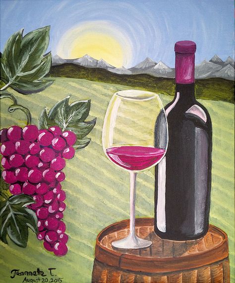 Paint And Sip Party, Sweet Beans, Wine And Paint Night, Nice Painting, Painted Crafts, Fall Canvas Painting, Bottle Drawing, Mermaid Magic, Wine And Canvas