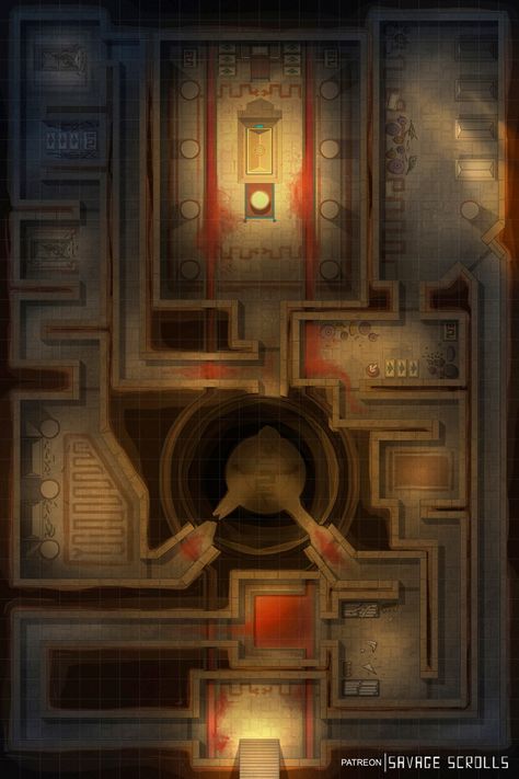 Deep within the bowels of the earth, you'll find a mysterious, long-forgotten tomb of a dark and formidable lord. Check out our Patreon for more maps, story hooks, tokens, magical items and more! Desert Map, Fantasy City Map, Dnd World Map, Battle Map, Fantasy Town, Fantasy World Map, Tabletop Rpg Maps, Rpg Map, Dungeon Maps