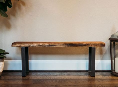 Diy Wooden Benches, Kitchen Table Metal, Wooden Bench Indoor, Wooden Bench Seat, Diy Entryway Bench, Wooden Benches, Pin Legs, Bench Legs, Diy Dining