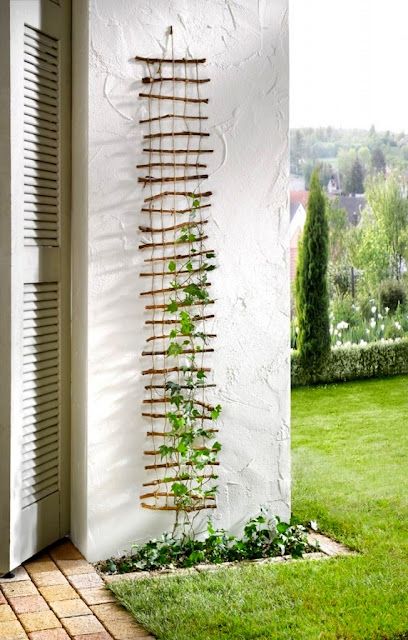 Clay Diys, Diy Garden Trellis, Jardim Diy, Tanaman Pot, Vertical Garden Design, نباتات منزلية, Diy Trellis, Vertical Garden Diy, Desain Lanskap