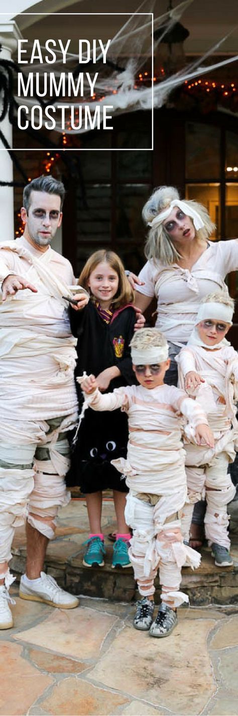 Diy Mummy Costume For Women, Mummy Costume Women, Kids Mummy Costume, Last Minute Halloween Costumes Ideas, Costumes For Family, Diy Mummy Costume, Do It Yourself Costumes, Mommy Halloween, Last Minute Halloween Costume Ideas