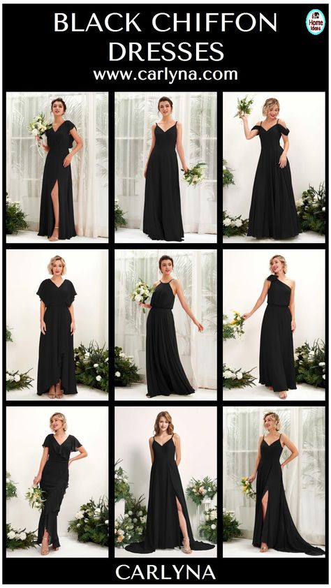 Black Dresses For Bridesmaids, Black Bridesmaid Dresses Mismatched, Black Bridesmaid Dress Mismatched, Bridesmaid Dresses Black, Black Bridesmaids Dresses, Black Bridesmaid Dress, Affordable Outfits, Outfit Inspo Spring, Outfits Con Jeans