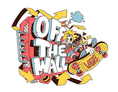 Off the wall on Behance Skate Art, Graffiti Characters, Skateboard Art, 로고 디자인, Art Logo, Off The Wall, Graffiti Art, Android Wallpaper, Graphic Poster