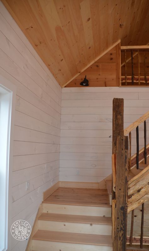 Shiplap Cottage Interiors, Whitewash Shiplap Wall, Whitewash Wood Walls, Shiplap With Wood Trim, White Wash Shiplap Wall, White Washed Wood Walls, White Wash Tongue And Groove Ceiling, White Wash Tongue And Groove Walls, Painting Tongue And Groove Walls