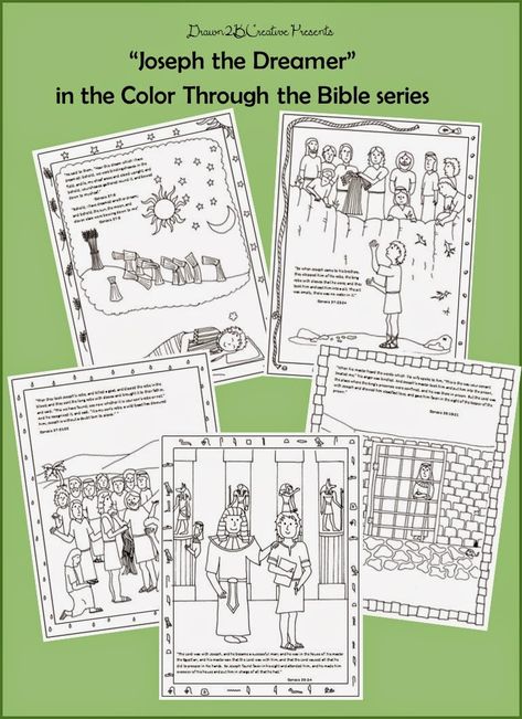 Joseph the Dreamer Coloring Pages Part 1 - Drawn2BCreative Joseph The Dreamer, Joseph Bible Crafts, Preschool Bible, Bible Stories For Kids, Understanding The Bible, Bible School Crafts, Bible Coloring Pages, Bible Crafts For Kids, Sunday School Activities