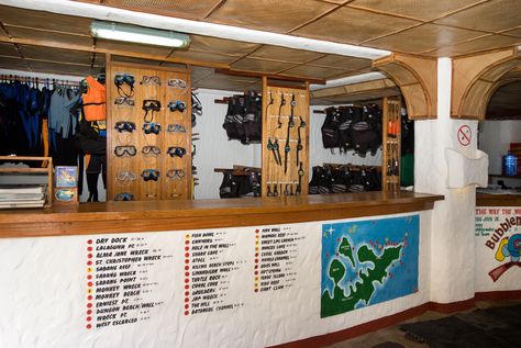 The Dive Center at Atlantis Puerto Galera has a wide selection of rental gear available. Scuba Shop, Puerto Galera, Dive Resort, Diving Center, Atlantis, Diving, Philippines, Interior Design, Design