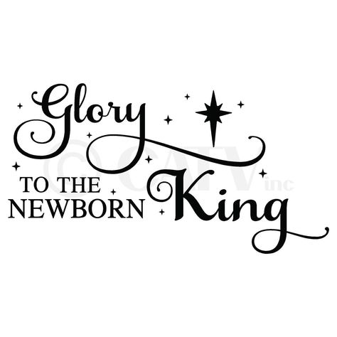 "Glory to the Newborn King Vinyl Decal -there are 3 sizes to choose from, please measure your space and select the size that would work best. If you would like to request a custom size please send us a convo Check out our other Listings here: https://www.etsy.com/shop/MyWordSwag -DESCRIPTION- Vinyl decals are are a quick, fun, and easy way to add to your home décor! They are much easier, cheaper, cleaner, and quicker than stencils or paint and look better too! Our wall decals are made in the USA Glory To The Newborn King, Nativity Star, Black Friday Shirts, Christmas Card Messages, Chic Tattoo, Christmas Decals, Word Fonts, Scrapbook Titles, Star Christmas