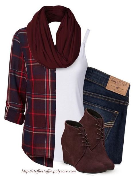 12 Classic Polyvore Outfits For Fall https://twitter.com/ShoesEgminfmn/status/895096209521557504 Polyvore Outfits Fall, Looks Jeans, Mode Tips, Red Plaid Shirt, Mode Casual, Looks Chic, Outfit Casual, Polyvore Outfits, Fall Winter Outfits