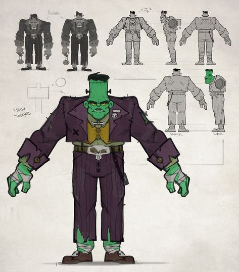 Frankenstein character design :: Behance Frankenstein Character Design, Frankenstein Character, Character Design Concept Art, Art Character Design, Diy Pottery Painting, Diy Pottery, Pottery Painting, Design Concept, Halloween Art