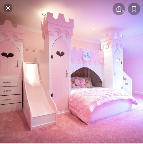 Castle Bedroom Kids, Princess Bunk Beds, Princess Kids Room, Princess Castle Bed, Bunk Beds For Girls Room, Bunk Beds For Boys Room, Bed For Girls Room, Girls Bunk Beds, Princess Bedrooms