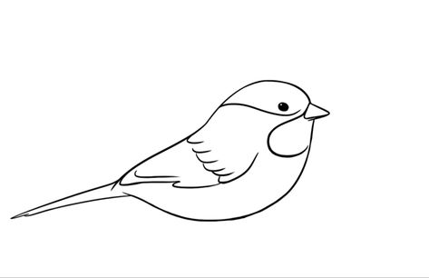 Chickadee Line Tattoo, Chickadee Drawing Tattoo Ideas, Fine Line Chickadee Tattoo, Bluejay Tattoo Simple, Chickadee Outline, Chickadee Tattoo Simple, Tattoo Chickadee, Fine Line Bird Tattoo, Chickadee Drawing