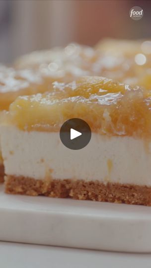 How to Make Kardea's No-Bake Peach Pie Cheesecake Bars | Kardea Brown's no-bake cheesecake bars 🤝 fresh peach topping! Can't imagine a more perfect summer dessert 🤩🍑 

Stream on Max for more of... | By Food Network | SUNNY ANDERSON: No-bake
peach pie cheesecake bars. So I have some
graham crackers here that I'm going to put
into my food Processor Turn it on and add the butter. I'm going to stop at this
point and also add some sugar. Have a quarter cup. Just making sure that all of
those big pieces break down. I have a 9-by-13 pan here that
I've lined with parchment paper to make it easier to come out. I'm going to press that
butter and graham cracker at the bottom to form my crust. You just want to make sure that
you have an even layer of graham crackers at the bottom. All right, so I h Easy Peach Cheesecake Recipes, No Bake Peach Raspberry Cheesecake, Baked Cheesecake In 9x13 Pan, Peach Cobbler Cheesecake Poundcake, Lemon Cheesecake Natasha’s Kitchen, Sunny Anderson, Baked Peach, Apples And Cheese, Peach Pie