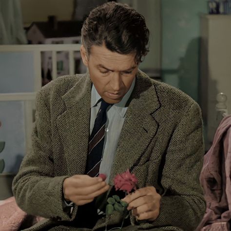 Wonderful Life Movie, George Bailey, It’s A Wonderful Life, Jimmy Stewart, Life Movie, Movie Actors, James Stewart, Classy Suits, Best Duos