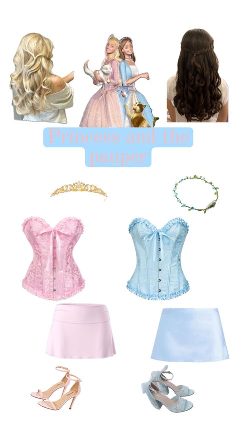 Barbie’s Princess and the pauper inspired Halloween fit 🦋🎀👑 Barbie Princess And The Pauper Costume, Princess And The Pauper Costume, Lilly Pulitzer Outfits, Cute Group Halloween Costumes, Princess And The Pauper, Duo Halloween Costumes, Elf Costume, Nick Jr, Group Halloween Costumes