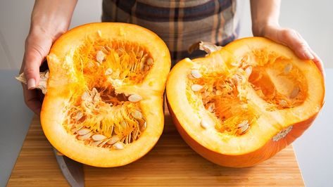 A registered dietitian nutritionist shares four healthy pumpkin recipes using pumpkin seeds and pumpkin flesh. Learn how to make them and why pumpkin is so good for you in this article. Waffle Recipe Healthy, Pumpkin Pie From Scratch, Save Seeds, Pumpkin Recipes Healthy, Healthy Halloween Treats, Pumpkin Recipes Easy, Fresh Pumpkin, Superfood Salad, Homemade Pumpkin Pie