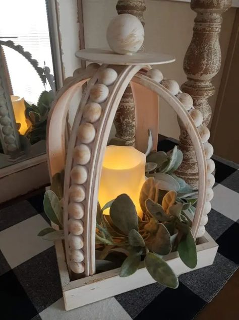 Thrifty Genius! Dollar Tree Farmhouse Decor Ideas and DIYs Farmhouse Lantern, Glass Pillar Candle Holders, Fall Decor Dollar Tree, Farmhouse Crafts, Diy Dollar Tree Decor, Hot Wheel, Diy Lanterns, Dollar Tree Decor, Dollar Tree Diy Crafts