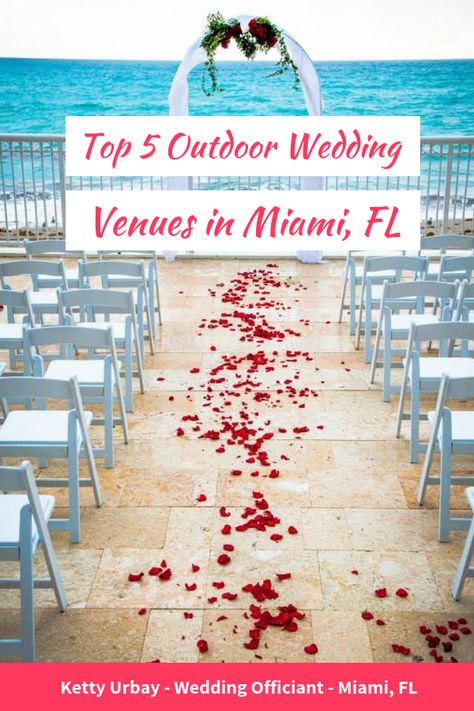 Looking to have your wedding in Miami, FL? Check out the best outdoor wedding venue locations to make your Miami Wedding a dream come true. If you enjoy, please repin! #weddings #miami #miamiwedding #weddingseason #weddingvenues #floridawedding Miami Wedding Venues Affordable, Best Wedding Venues In Florida, Miami Wedding Venues Indoor, Florida Keys Micro Wedding, Cheap Beach Wedding, Florida Wedding Venues Beach, South Florida Wedding Venues, Small Beach Weddings, Beach Wedding Locations