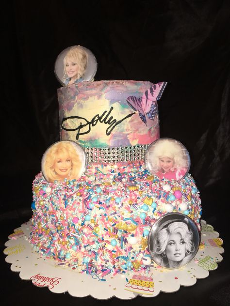 Ella’s 8th Birthday Dolly Birthday Cake, Dolly Parton Birthday Cake Ideas, Dolly Parton Birthday Cake, Dolly Bachelorette, Dolly Parton Cake, Dolly Parton Birthday, Dolly Party, Dolly Pardon, Rockstar Party