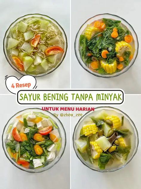 Lemon8 · INSPIRASI MENU DIET HARIAN 🔥😋 · @kulineran.yuk Sayur Bening, Daftar Menu, Loose Weight Diet, Menu Diet, Makanan Rendah Kalori, Healthy Treats Recipes, Resep Diet, Food Combining, Makanan Diet