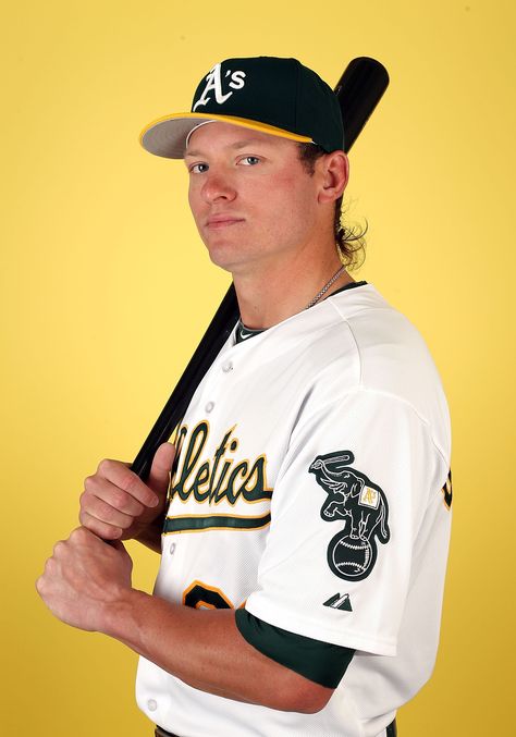 PHOENIX, AZ - FEBRUARY 22: Josh Donaldson #20 of the Oakland Athletics poses for a portrait during the spring training photo day at Phoenix Municipal Stadium on February 22, 2014 in Phoenix, Arizona. (Photo by Christian Petersen/Getty Images) Joc Pederson, Josh Donaldson, Freddie Freeman, Dodger Stadium, Mlb Players, Spring Training, Pro Sports, February 22, Toronto Blue Jays