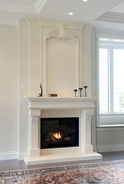 Fireplace Insert Ideas Decor, Spanish Fireplace Ideas, Fireplace Molding, Tall Fireplace, Fireplace Mantle Decor, White Fireplace, Beauty Room Decor, Living Room Design Decor, Home Fireplace