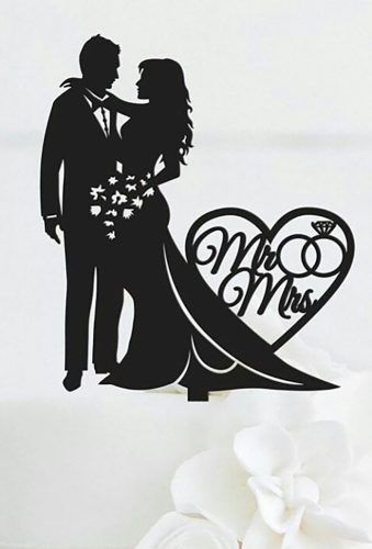 Romantic Wedding Cake Toppers ★ See more: https://www.weddingforward.com/romantic-wedding-cake-toppers/3 Cake Topper Ideas Wedding, Romantic Wedding Cake Toppers, Cake Topper Wedding Romantic, Unique Wedding Cake Toppers, Cake Toppers Wedding, Wedding Cake Topper Silhouette, Silhouette Cake Topper, Silhouette Wedding, Silhouette Cake