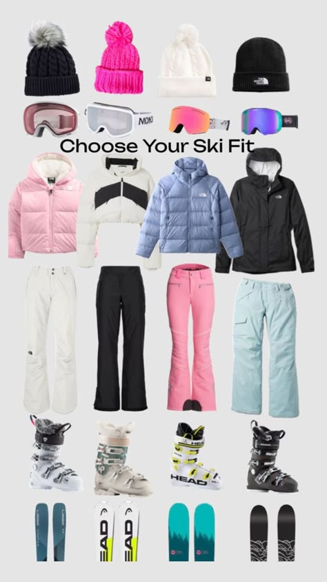 Spring Skiing Outfit, Cute Skiing Outfit, Cute Snowboarding Outfits, Skiing Fits, Snowboarding Fits, Ski Trip Essentials, Cute Ski Outfits, Mode Au Ski, Womens Ski Outfits