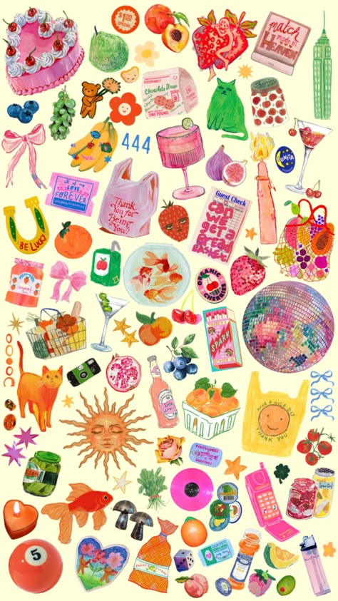 #wallpaper #art #vibes #444 #eclectic #eyespy #fruitgirl Eclectic Wallpaper, Retro Wallpaper Iphone, Phone Wallpaper Patterns, Wallpaper Art, Cute Patterns Wallpaper, Retro Wallpaper, Art Collage Wall, Oui Oui, Phone Themes