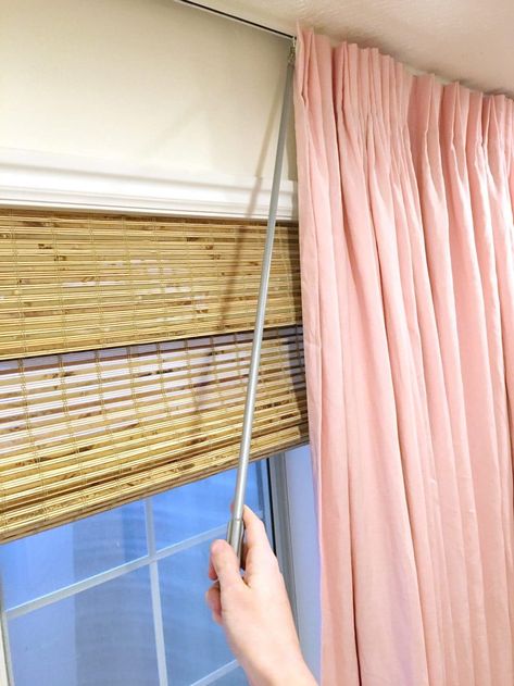 A Ceiling Mount Curtain Rod - Chris Loves Julia Curtain Rod Ideas, Ceiling Mounted Curtains, Ceiling Mount Curtain Rods, Ceiling Curtain Rod, Ripplefold Curtains, Floor To Ceiling Curtains, Modern Drape, Quilted Curtains, Curtains Pictures