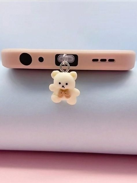 Bear Pendant Phone Charm Compatible With Apple And Universal Phone Charging Port, Compatible With IPhone And Type-C Ports, Protective Dust Plug And Anti-Dust DesignI discovered amazing products on SHEIN.com, come check them out! Amazon Cart, Anti Dust Plug, Dust Plug, Bear Pendant, Elegant Saree, Phone Charging, Phone Charm, Amazing Products, Saree