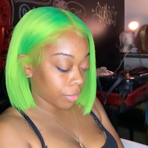 Green Bob, Short Bob Hair, African American Wigs, Green Wig, Bob Lace Front Wigs, Healthy Hair Journey, Deep Wave Hairstyles, Wigs For Sale, Bob Hair