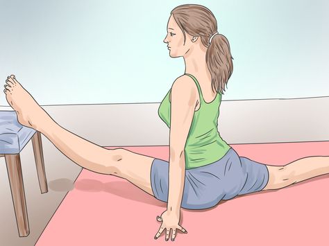 How to Do the Splits in a Week or Less -- via wikiHow.com. For those who already have a substantial amount of flexibility. Yes, I know her positioning is awful but could you just read what the article has to offer and forget about the pictures? Splits In A Week, The Splits, How To Do Splits, Yoga Iyengar, Yoga Posen, Yoga Exercises, Zumba Fitness, Pose Yoga, Yoga Photography