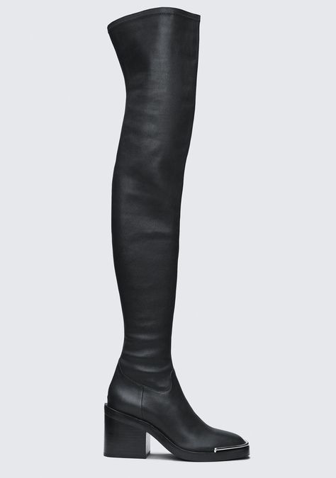 ‎‎HAILEY THIGH HIGH BOOT ‎ auf offizieller Alexander Wang Website shoppen; browsen Sie in unseren Kollektionen: Accessoires, Taschen, Schuhe, Jeans, Ready-to-Wear. Alexander Wang Boots, Boots Png, Knee High Boots Outfit, Wide Calf Knee High Boots, High Boots Outfit, Ready To Wear Fashion, Footwear For Women, Casual Skirt Outfits, Footwear Design Women