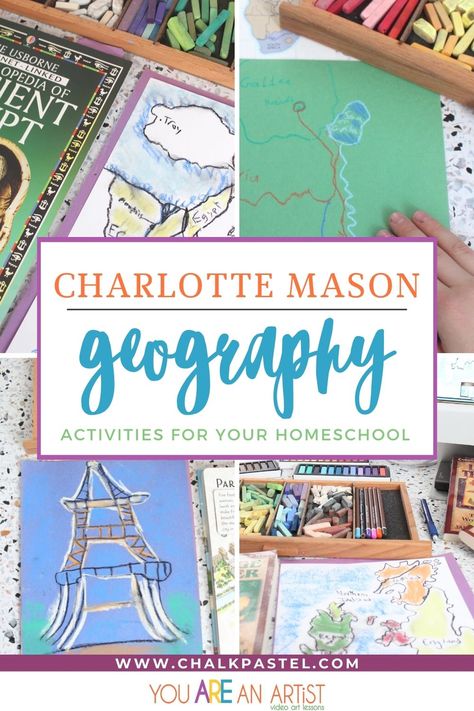 Engaging Charlotte Mason Geography Activities For Your Homeschool - You ARE an ARTiST! Homeschool World Geography, World Geography Lessons, Geography Homeschool, Elementary Geography, Charlotte Mason Curriculum, Us Geography, Study Drawing, Unit Studies Homeschool, Charlotte Mason Homeschool