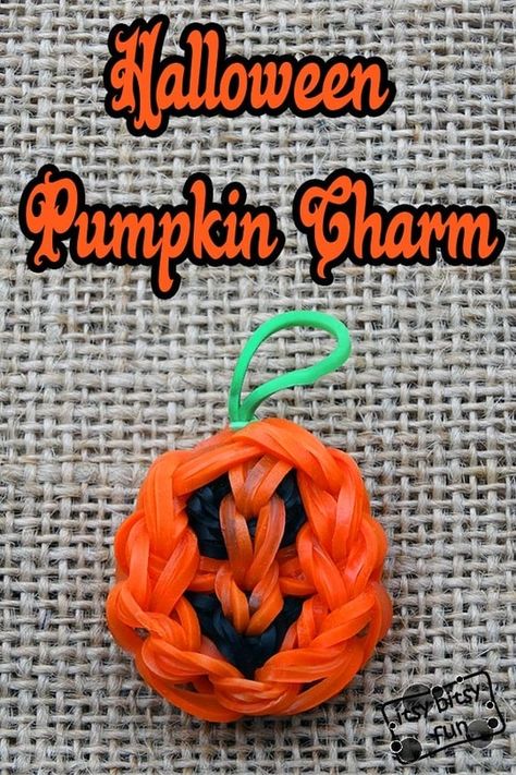 Rainbow Loom Pumpkin, Loom Pumpkin, Rainbow Loom Keychain, Rainbow Loom 3d, Crazy Loom, Loom Bands Tutorial, Loom Band Patterns, Rainbow Loom Bracelets Easy, Fun Loom