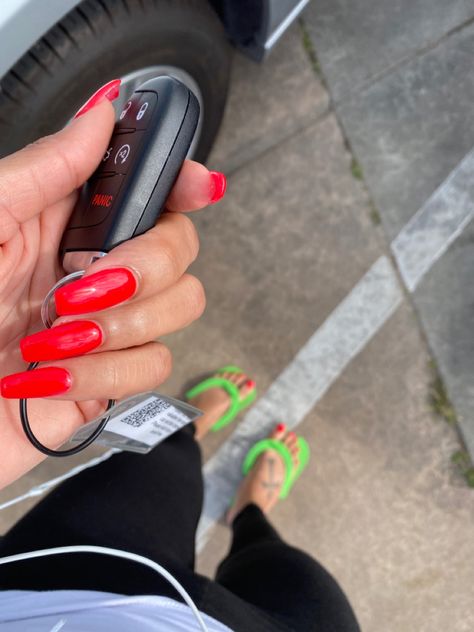 Acrylic gel nail polish overlay Dnd Ferrari Red, Ferrari Red, Awesome Nails, Acrylic Gel, Nail Color, Nails Nails, Gel Nail, Gel Nail Polish, Nail Colors