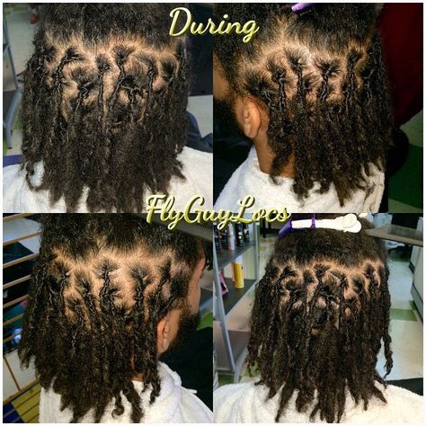 Interlocking was the method of choice, and already his Locs are takin shape.  forest time in a shop I always try and make their experience as comfortable as can be. We wrappin it up next post with the finishing touches ... C Shape Loc Parts, C Shaped Parts Locs, Loc Parts, Loc Styles For Men, Two Strand Twist, Fabulous Hair, Loc Styles, Locs, Natural Hair