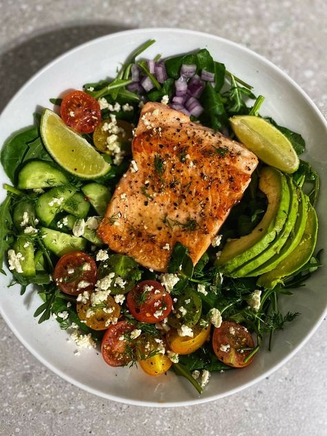 Something Simple. Salad SZN With Rainbow Trout 🥗 Trout Salad, Rainbow Trout Recipe, Steelhead Trout, Trout Recipes, Salads To Go, Rainbow Trout, Bone Health, Vitamin D, Winter Is Coming