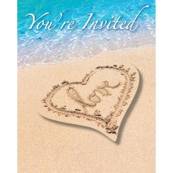 Beach Love Invitation Postcard 8 Invites >>> You can find out more details at the link of the image. (This is an affiliate link) #Invitations Picnic Invite, Beach Bridal Showers, Beach Themed Party, Beach Love, Wedding Party Invites, Wedding Abroad, Sports Themed Party, Party Stores, Paper Hearts