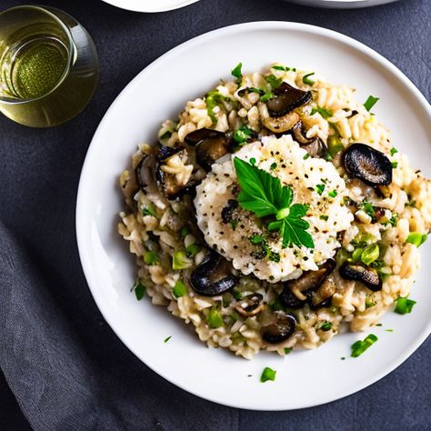 Truffle Risotto Truffle Risotto Recipe, Sausage Risotto, Truffle Risotto, Arborio Rice, Truffle Oil, Daily Recipes, White Truffle, Dry White Wine, Parmesan Cheese