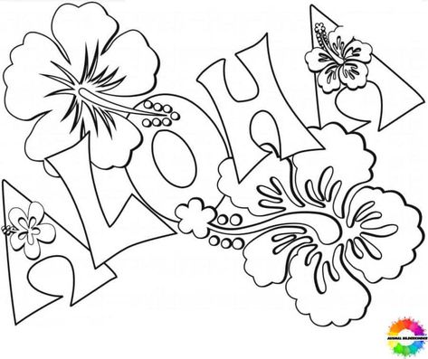 Hawaiian Coloring Pages, Preschool Friendship, Ninjago Coloring Pages, Luau Theme Party, Flag Coloring Pages, Baby Reindeer, Luau Theme, Flowers Gif, Cartoon Coloring Pages