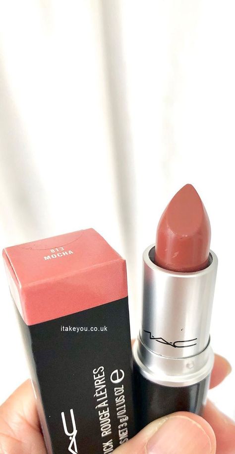 Mac Mocha Lipstick, Mac Lipstick Satin, Mocha Lipstick, Mac Makeup Lipstick, Perfect Nude Lipstick, Nude Lipstick Shades, Mac Makeup Looks, Virtual Makeup, Clinique Black Honey