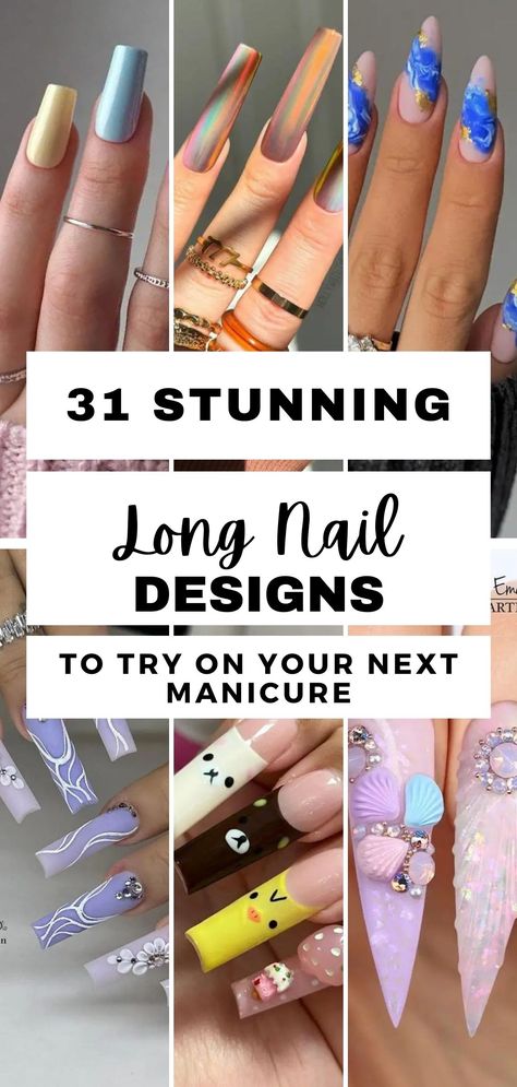 Save this pin for the ultimate guide to long nail ideas that will keep you stylish and on-trend. Discover the latest nail trends and designs to elevate your look and stand out. #NailArt #LongNails #FashionTrends Long Nail Ideas, Latest Nail Trends, Long Nail, Punctuation Marks, Trendy Nail Design, Bold And Beautiful, Punctuation, The Trend, Nail Trends