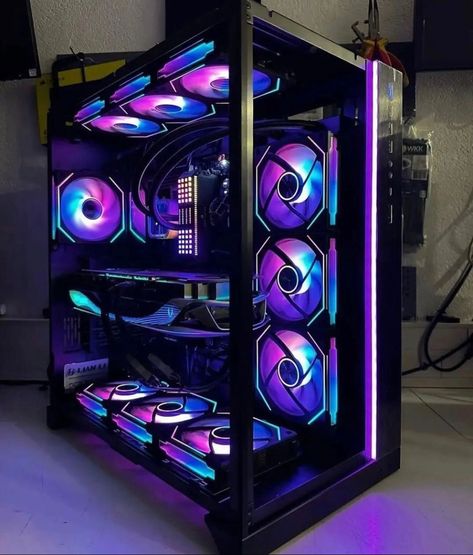 Best Pc Gaming Setup, Gaming Pc Build, Computer Fan, Pc Gaming Setup, Custom Computer, Best Pc, Custom Pc, Gaming Pcs, Kitty Games