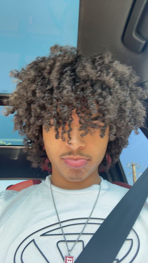 Brown Eyes Boy, Dark Haired Boy, Ken Hair, Ginger Hair Dyed, Hair Twists Black, Natural Hair Men, Medium Length Curly Hair, Taper Fade Haircut, Black Guy