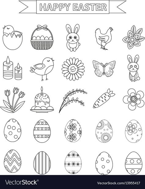 Simple Easter Bunny Drawing, Simple Easter Drawing Ideas, Easy To Draw Easter Pictures, Simple Easter Drawings, Easter Bunny Doodle, Easter Drawings Ideas Easy, Easter Doodles Easy, Spring Drawing Easy, Easter Sketches