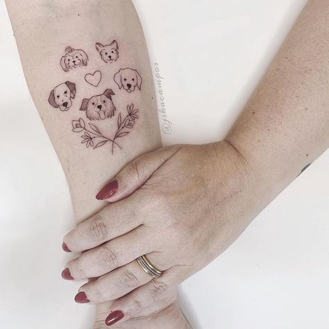 Chihuahua Tattoo, Tattoos For Dog Lovers, Inspiration Tattoos, Cute Tiny Tattoos, Foot Tattoo, Henna Tattoo Designs, Rib Tattoo, Dog Tattoo