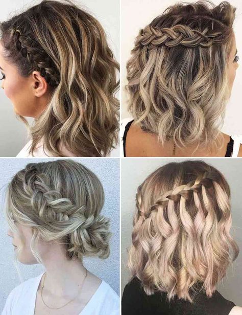 Trecce per capelli corti Space Buns, Hoco Hair Ideas Medium, Hoco Hairstyles, Hairstyles For Medium Length Hair Easy, Hairdos For Short Hair, Peinados Fáciles Para Cabello Corto, Cute Hairstyles For Medium Hair, Penteado Cabelo Curto, Braided Hair