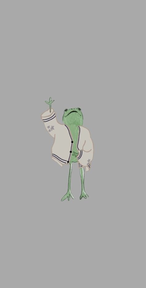 Its like the harry styles frog except its a taylor swift frog wearing a folklore cardigan Harry Styles Frog Wallpaper, Taylor Swift As A Frog, Folklore Wallpaper Cardigan, Folklore Taylor Swift Painting, Harry Styles Cartoon Wallpaper, Taylor Cardigan Wallpaper, Cardigan Taylor Swift Aesthetic Wallpaper, Folklore Cardigan Drawing, Frog Iphone Wallpaper